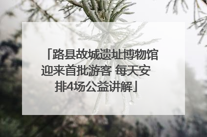 路县故城遗址博物馆迎来首批游客 每天安排4场公益讲解