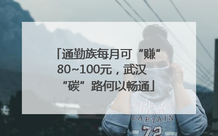 通勤族每月可“赚”80~100元，武汉“碳”路何以畅通