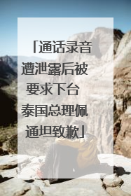 通话录音遭泄露后被要求下台 泰国总理佩通坦致歉