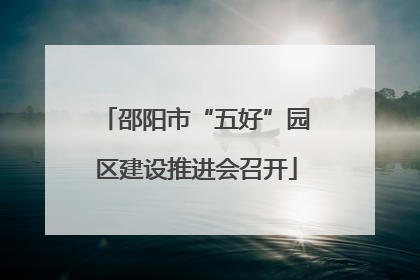 邵阳市“五好”园区建设推进会召开