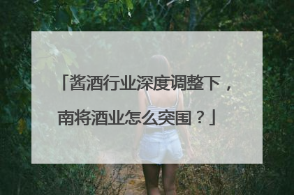 酱酒行业深度调整下，南将酒业怎么突围？