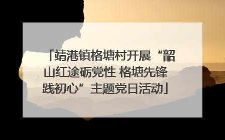 靖港镇格塘村开展“韶山红途砺党性 格塘先锋践初心”主题党日活动