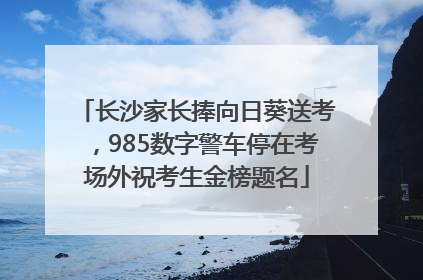 长沙家长捧向日葵送考，985数字警车停在考场外祝考生金榜题名