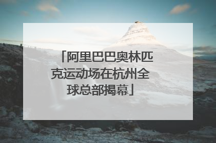 阿里巴巴奥林匹克运动场在杭州全球总部揭幕