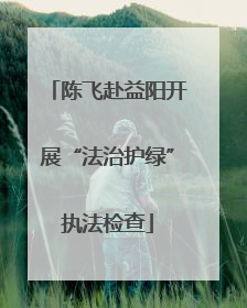 陈飞赴益阳开展“法治护绿”执法检查