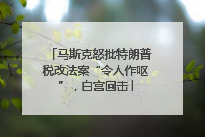马斯克怒批特朗普税改法案“令人作呕”，白宫回击
