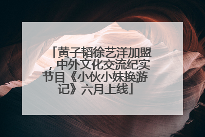 黄子韬徐艺洋加盟，中外文化交流纪实节目《小伙小妹换游记》六月上线