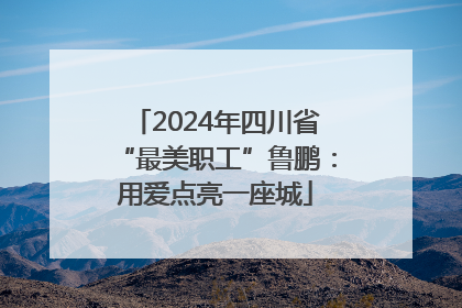 2024年四川省“最美职工”鲁鹏：用爱点亮一座城