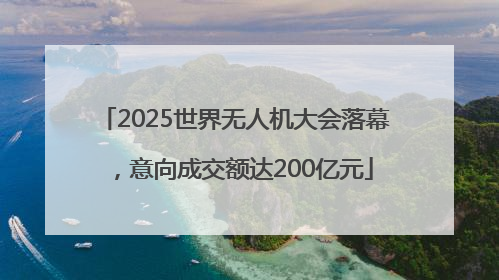 2025世界无人机大会落幕，意向成交额达200亿元