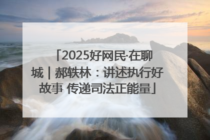 2025好网民·在聊城｜郝轶林：讲述执行好故事 传递司法正能量