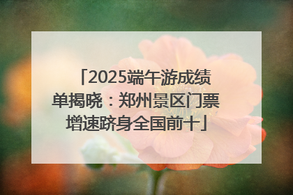 2025端午游成绩单揭晓：郑州景区门票增速跻身全国前十
