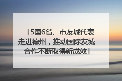 5国6省、市友城代表走进德州，推动国际友城合作不断取得新成效