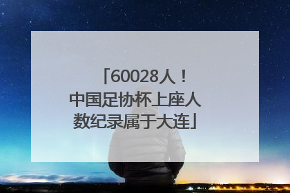 60028人！中国足协杯上座人数纪录属于大连
