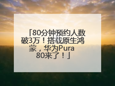 80分钟预约人数破3万！搭载原生鸿蒙，华为Pura 80来了！