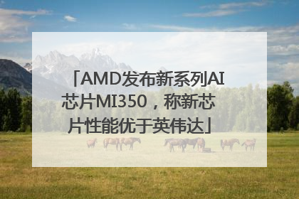 AMD发布新系列AI芯片MI350，称新芯片性能优于英伟达